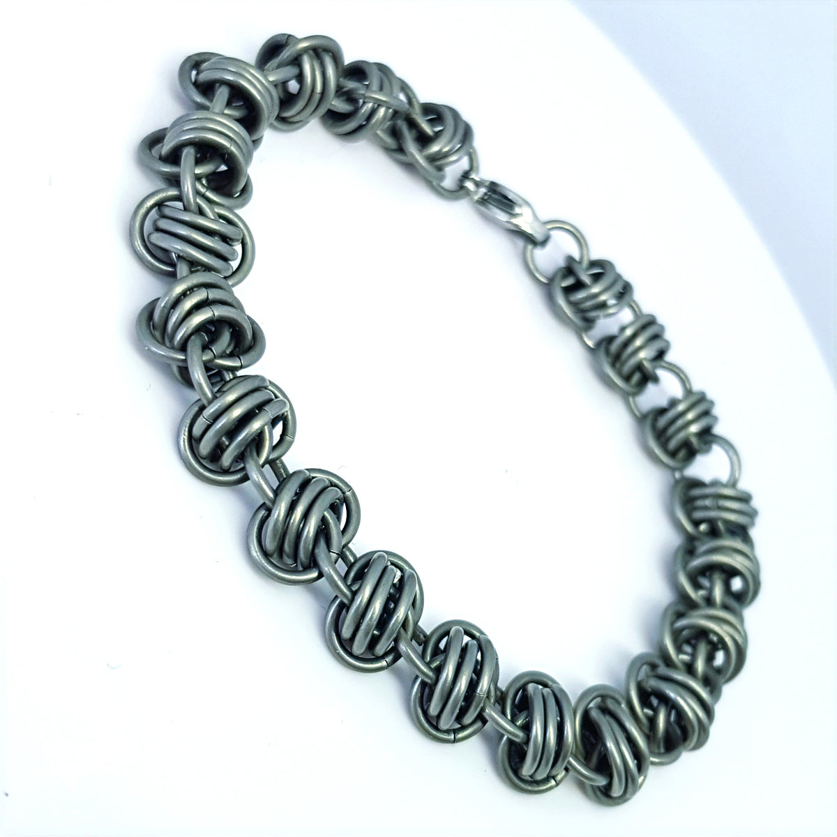 Barrel Weave Chainmaille Bracelet SSGM image 1