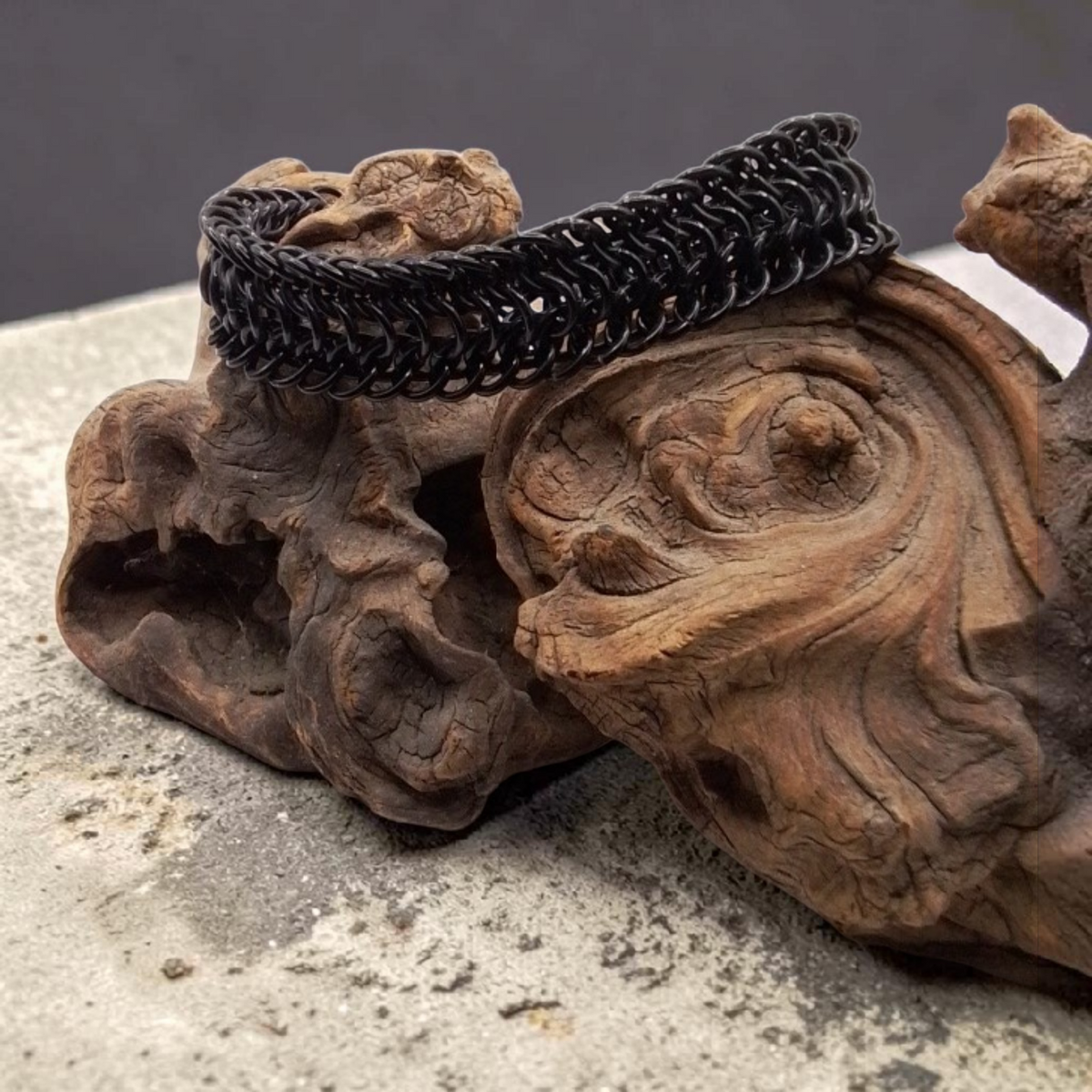 Alligator Back Bracelet-Reversible Chainmaille - Anodised Alumimium