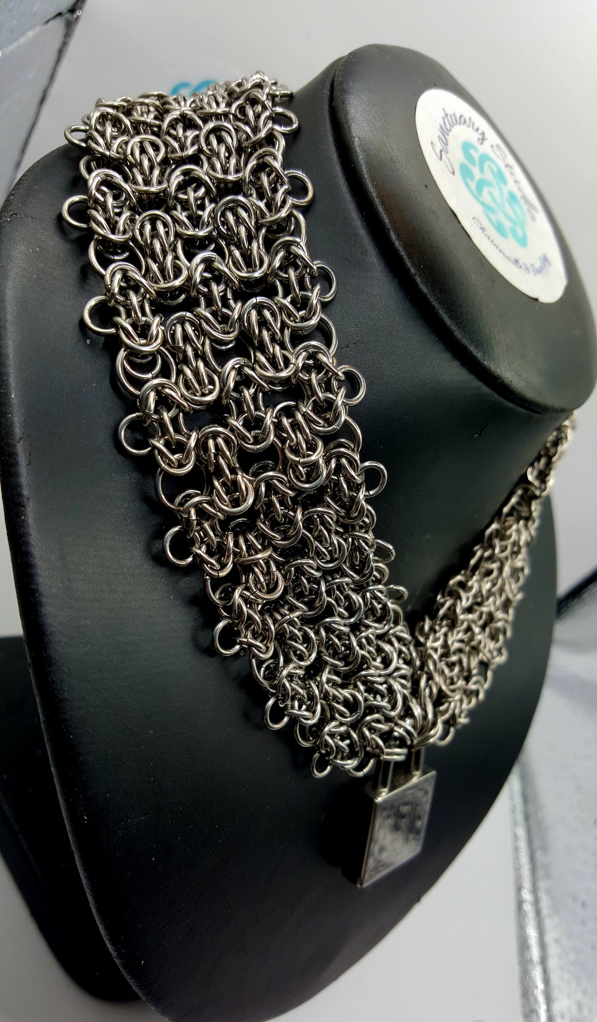 Byzantine Lace Filigree Chainmaille Day Collar - Stainless Steel