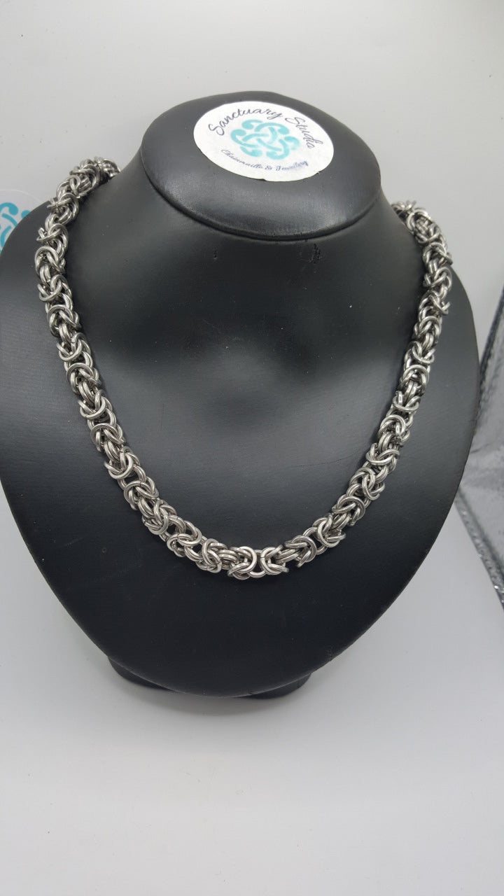 Byzantine Chainmaille Necklace / Wallet Chain - Stainless Steel