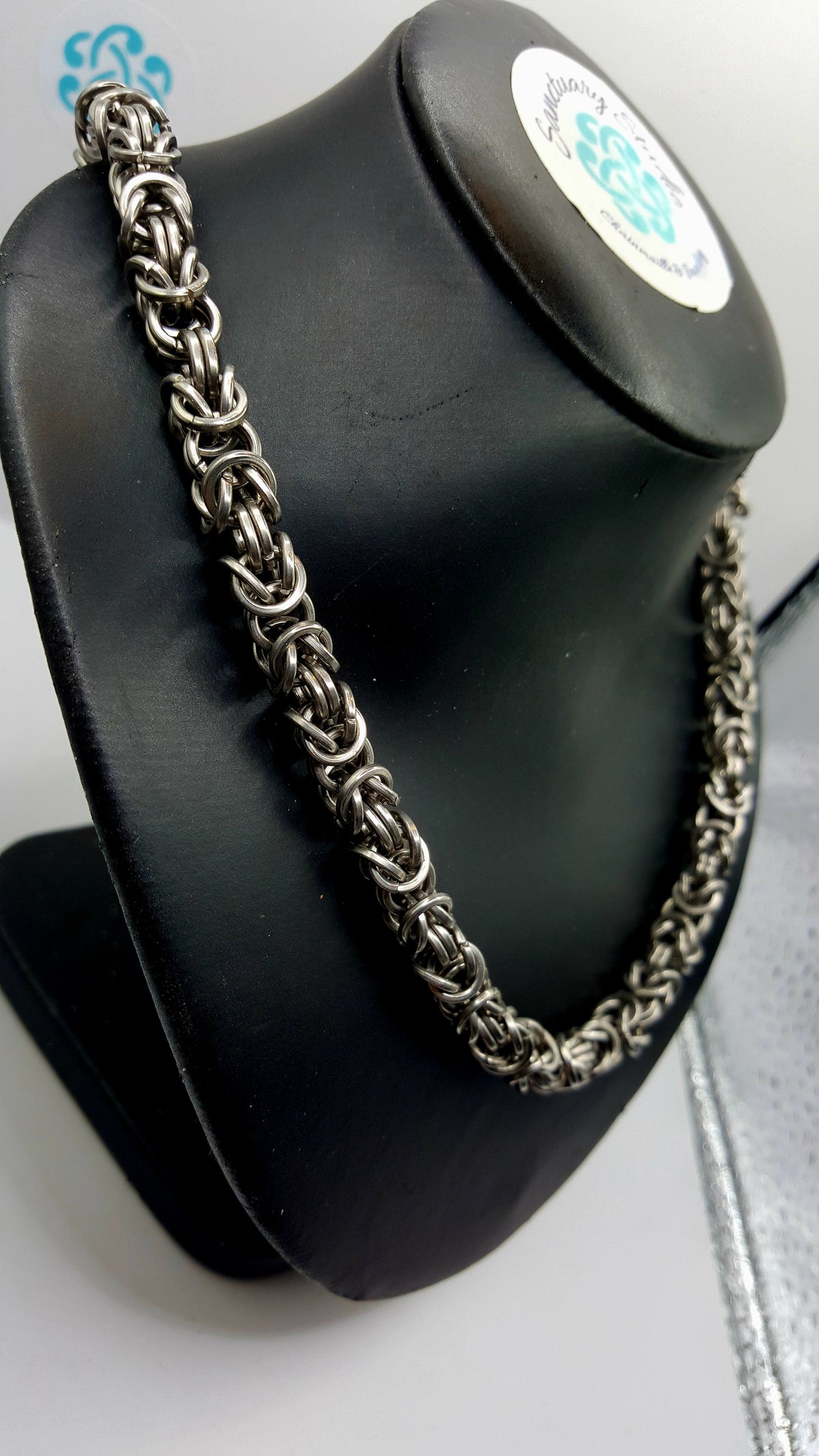 Byzantine Chainmaille Necklace / Wallet Chain - Stainless Steel