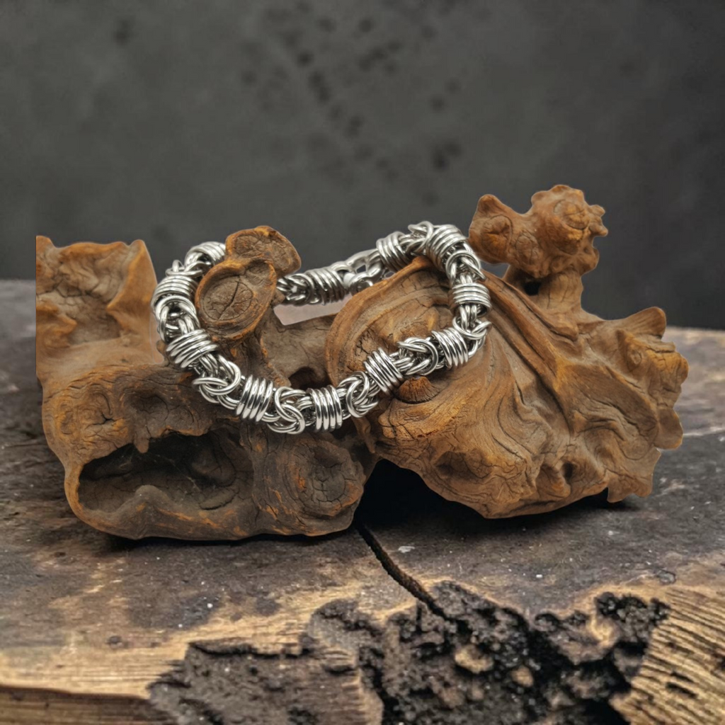 Byzantine Orbital  Chainmaille Bracelet - Stainless Steel