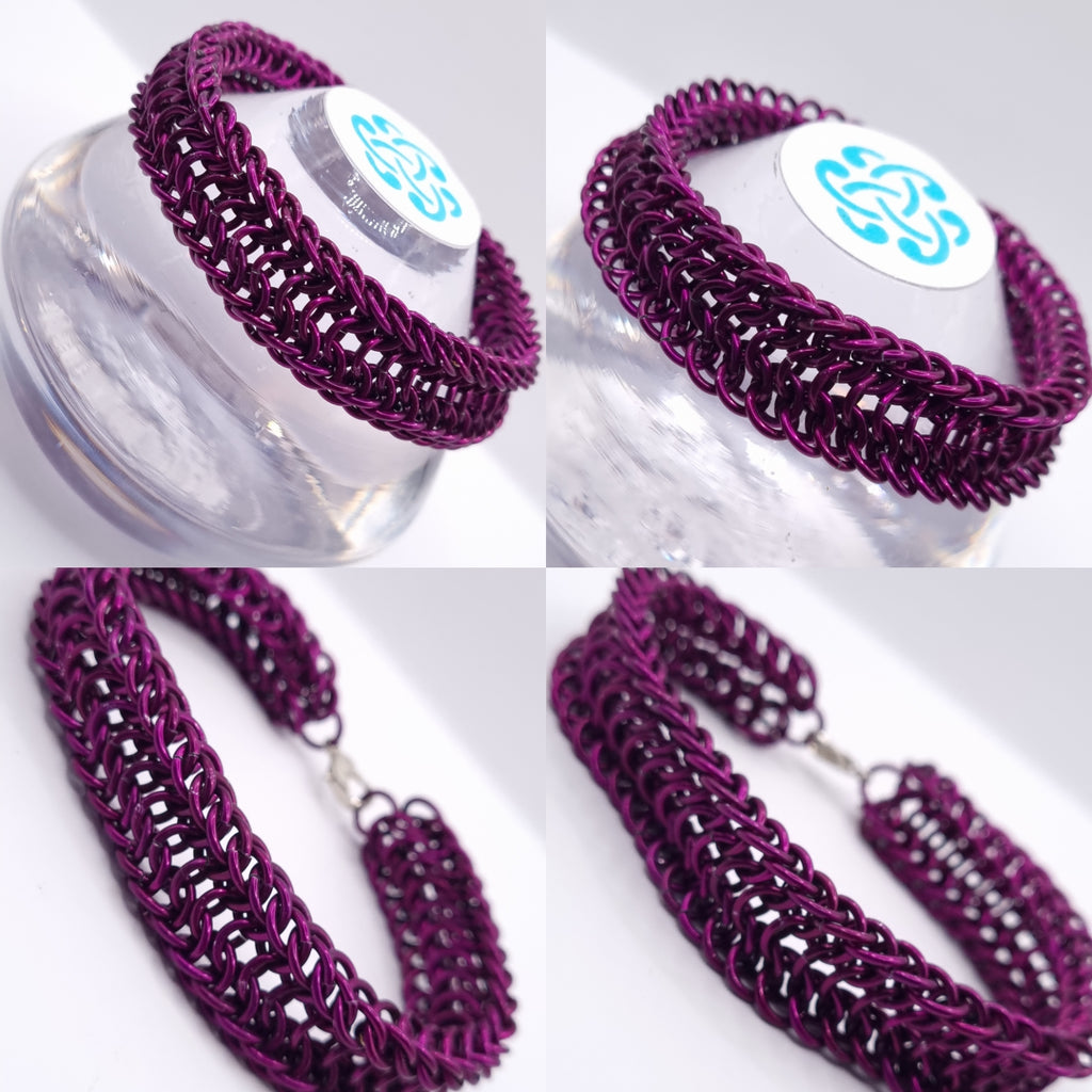 Alligator Back Orchid Reversible Bracelet image 6