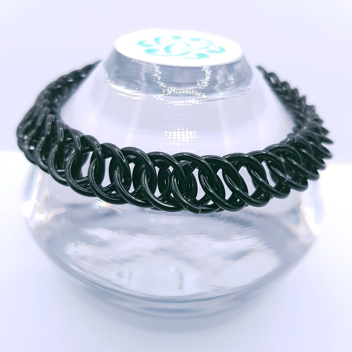 Jet Black HP 4:1 Chainmaille Bracelet image 1