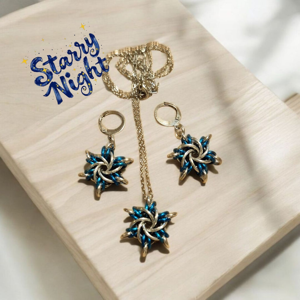 Starry Night Pendant & Earrings Set image 1