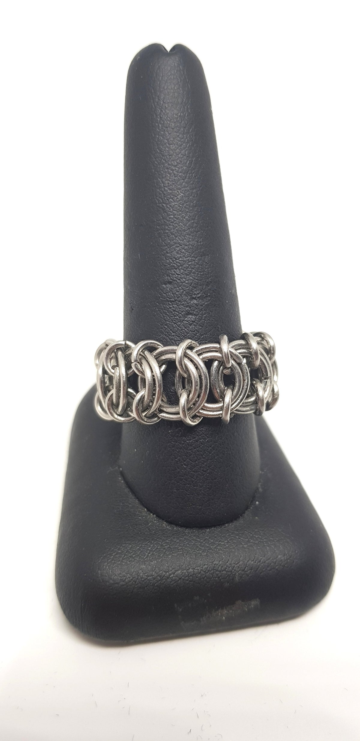 Vertebrae Weave Stainless Steel Ring image 1