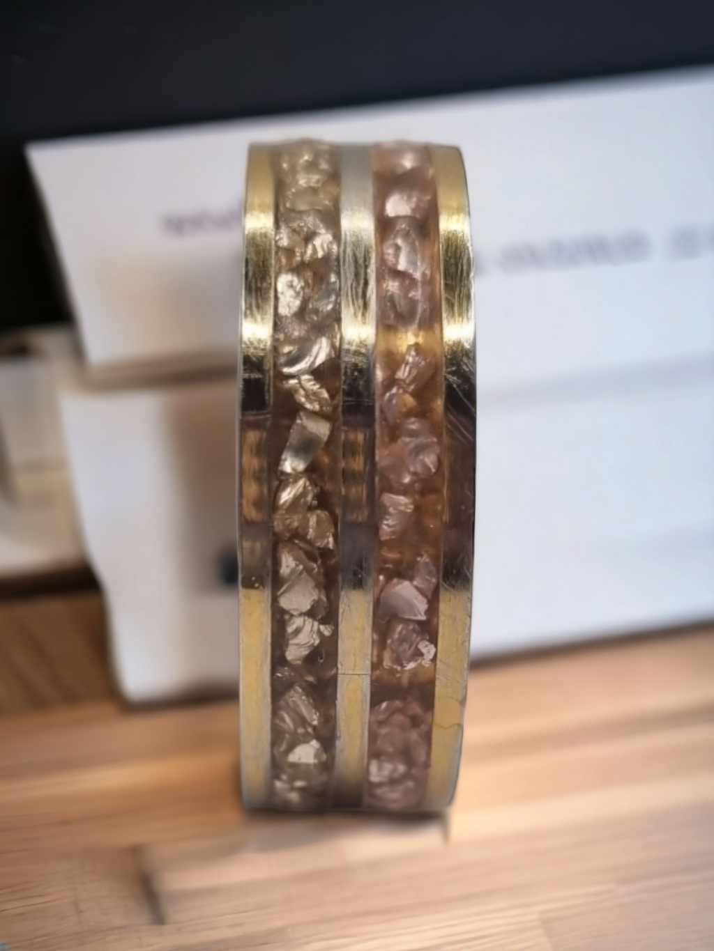 Double Channel Tungsten Carbide 8mm Inlay Ring image 2