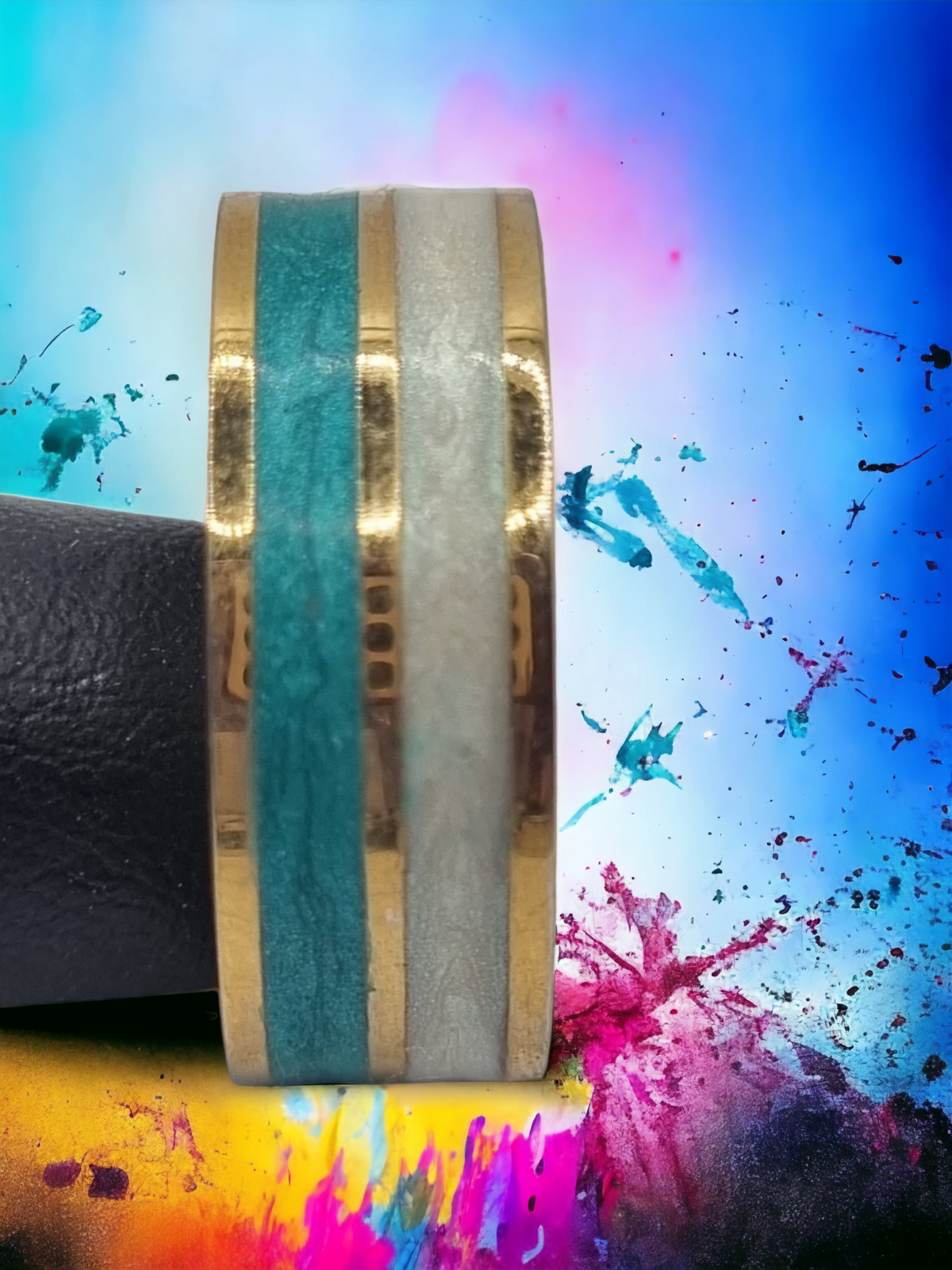 Double Channel Tungsten Carbide 8mm Inlay Ring image 1