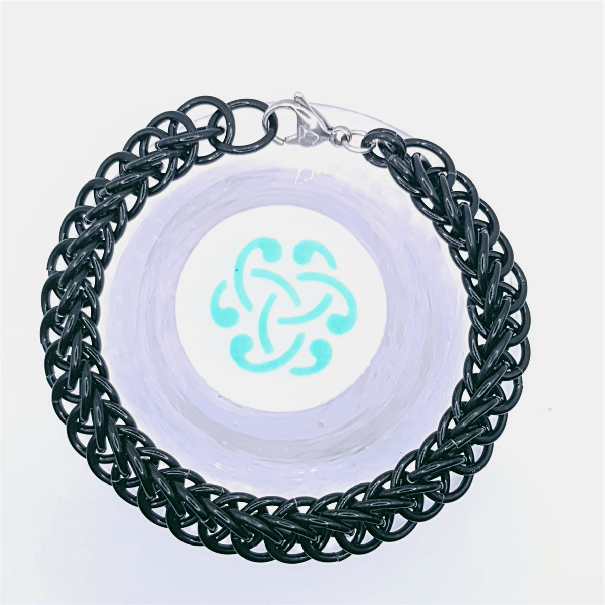 Jet Black HP 4:1 Chainmaille Bracelet image 2