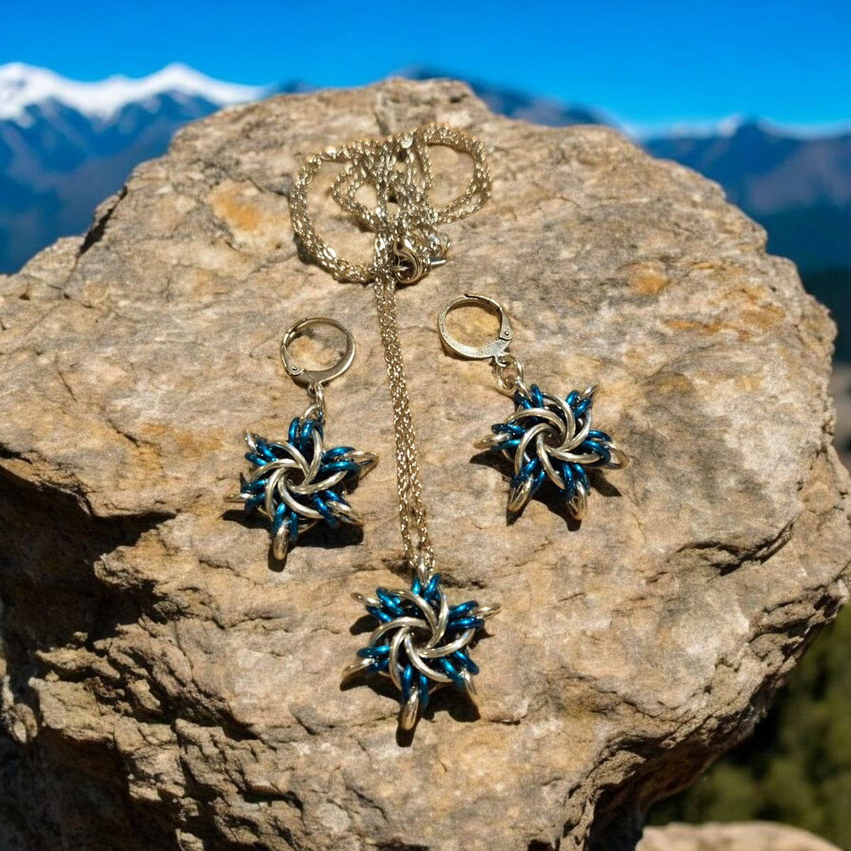 Starry Night Pendant & Earrings Set image 0