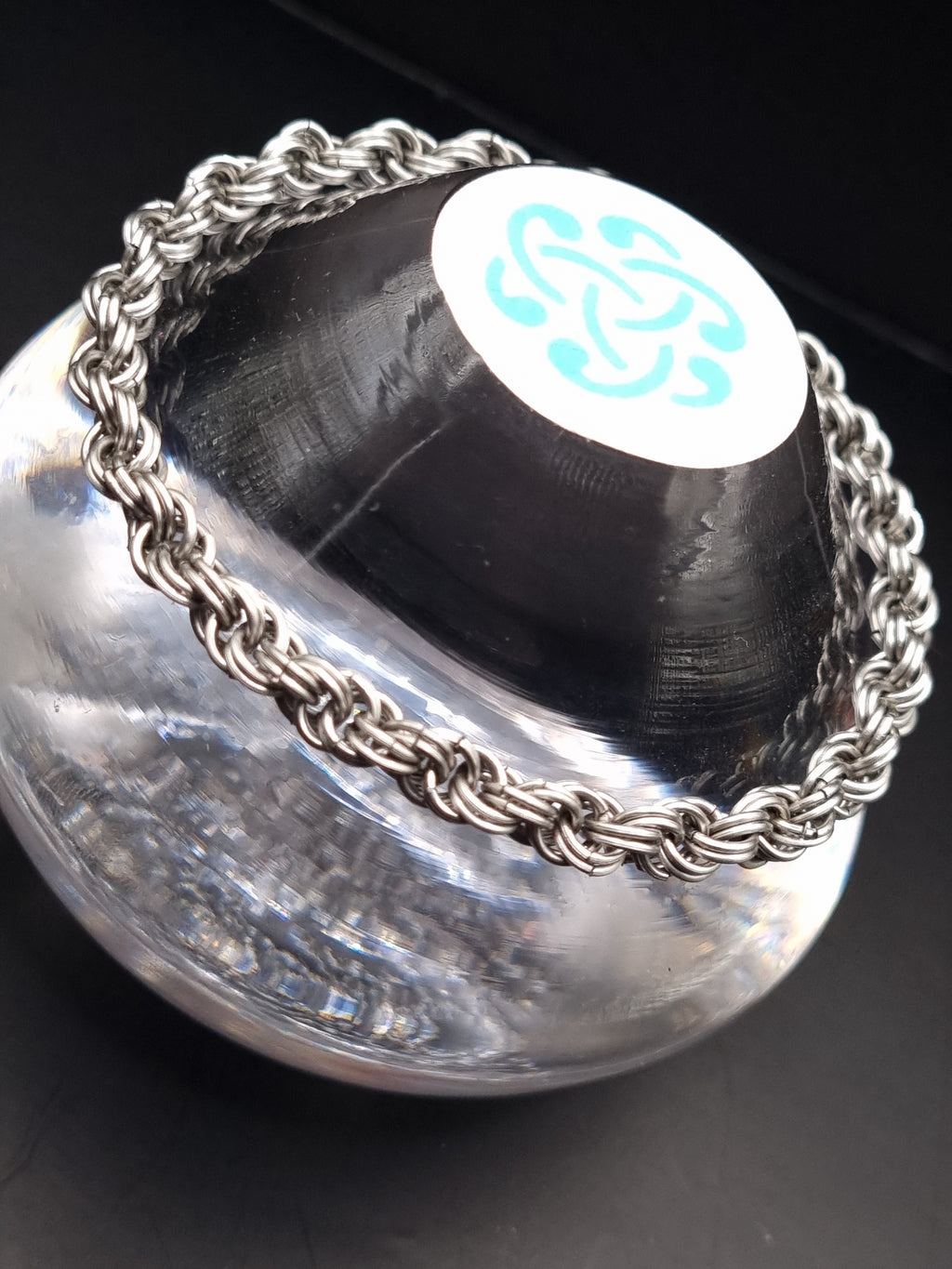Spiral 8:2 Weave Micro Chainmaille Bracelet image 1