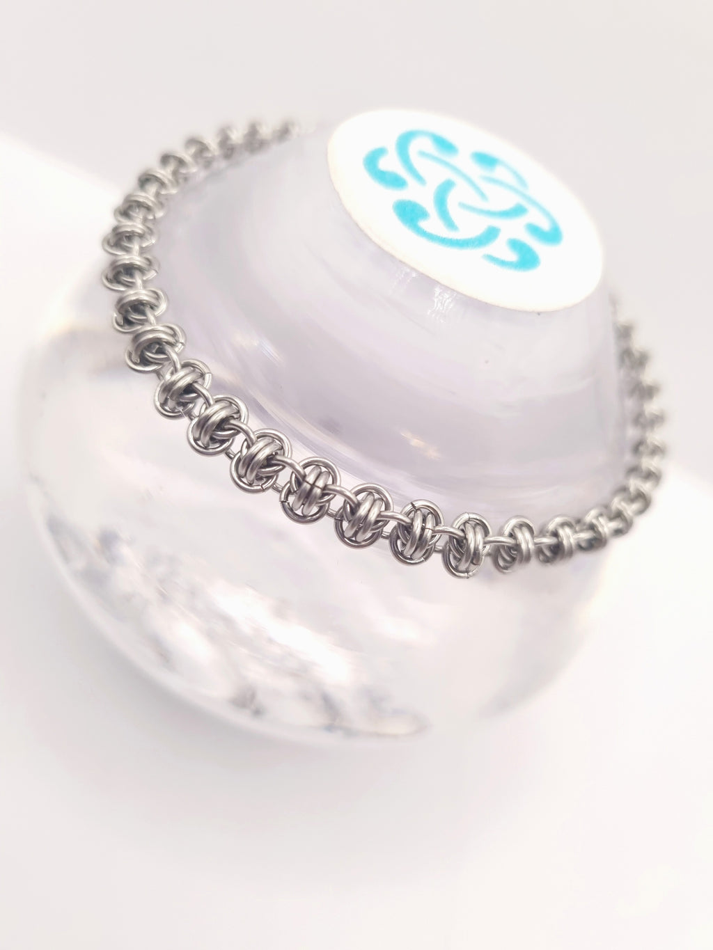 Barrel Weave Micro Chainmaille Bracelet image 0