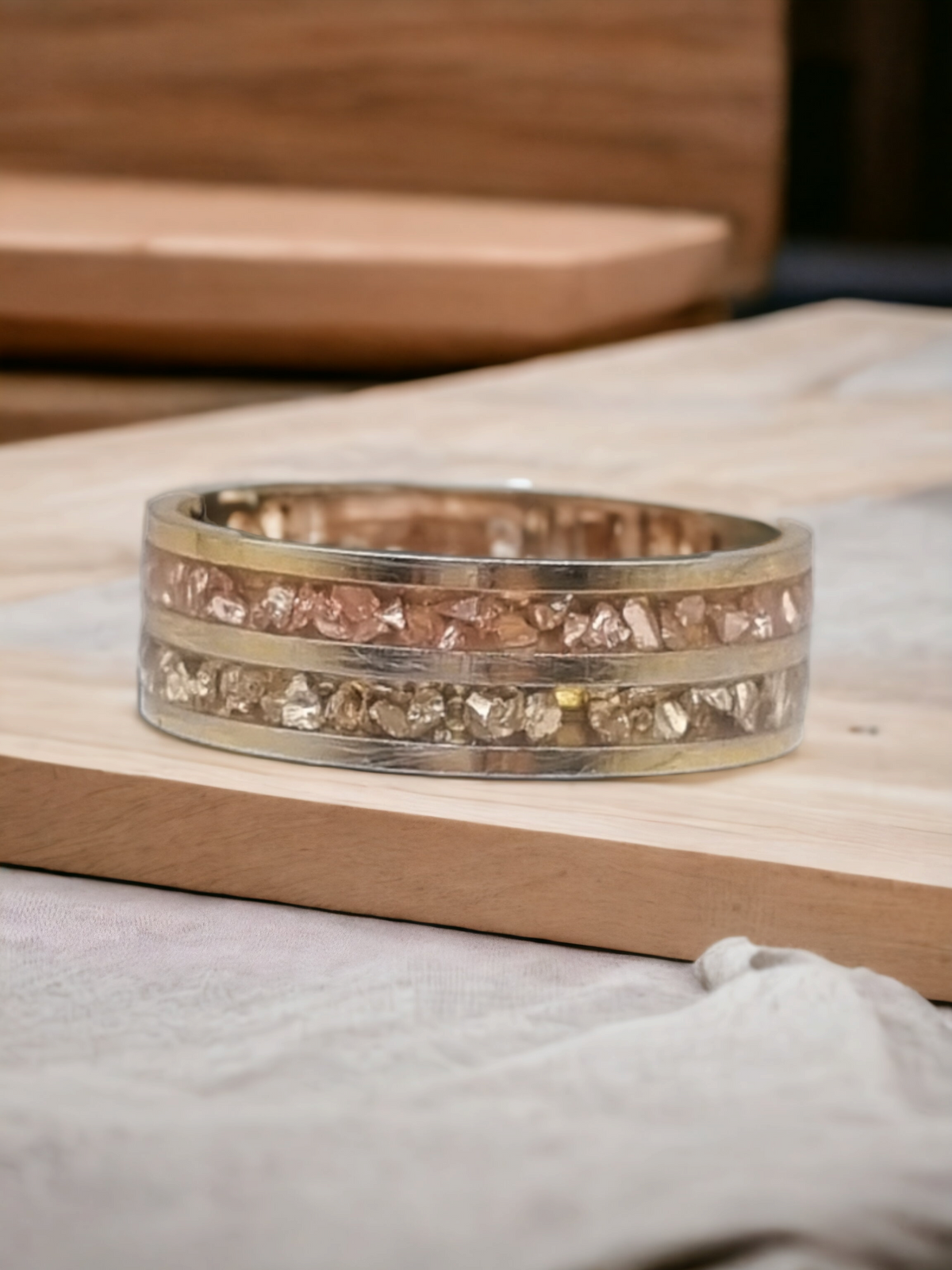Double Channel Tungsten Carbide 8mm Inlay Ring image 1