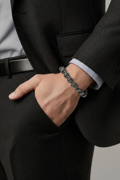 Barrel Weave Chainmaille Bracelet SSGM image 0