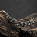 Byzantine Tripoli Amethyst Chainmaille Bracelet - Stainless Steel