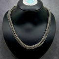 Sanctuary Studio handcrafted stainless steel Half Persian 4in1 chainmaille necklace displayed on a black bust